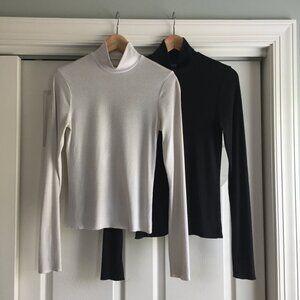 Abercrombie & Fitch 2-Pack Long-Sleeve Featherweight Rib Mockneck Tops